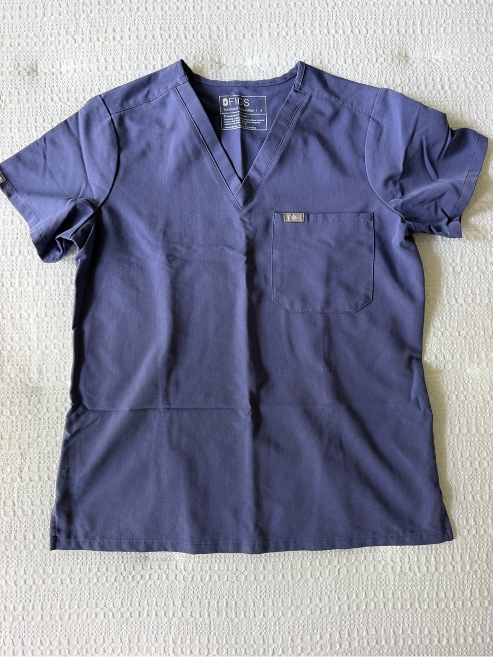 FIGS Catarina One-Pocket Scrub Top Periwinkle Women’s Small